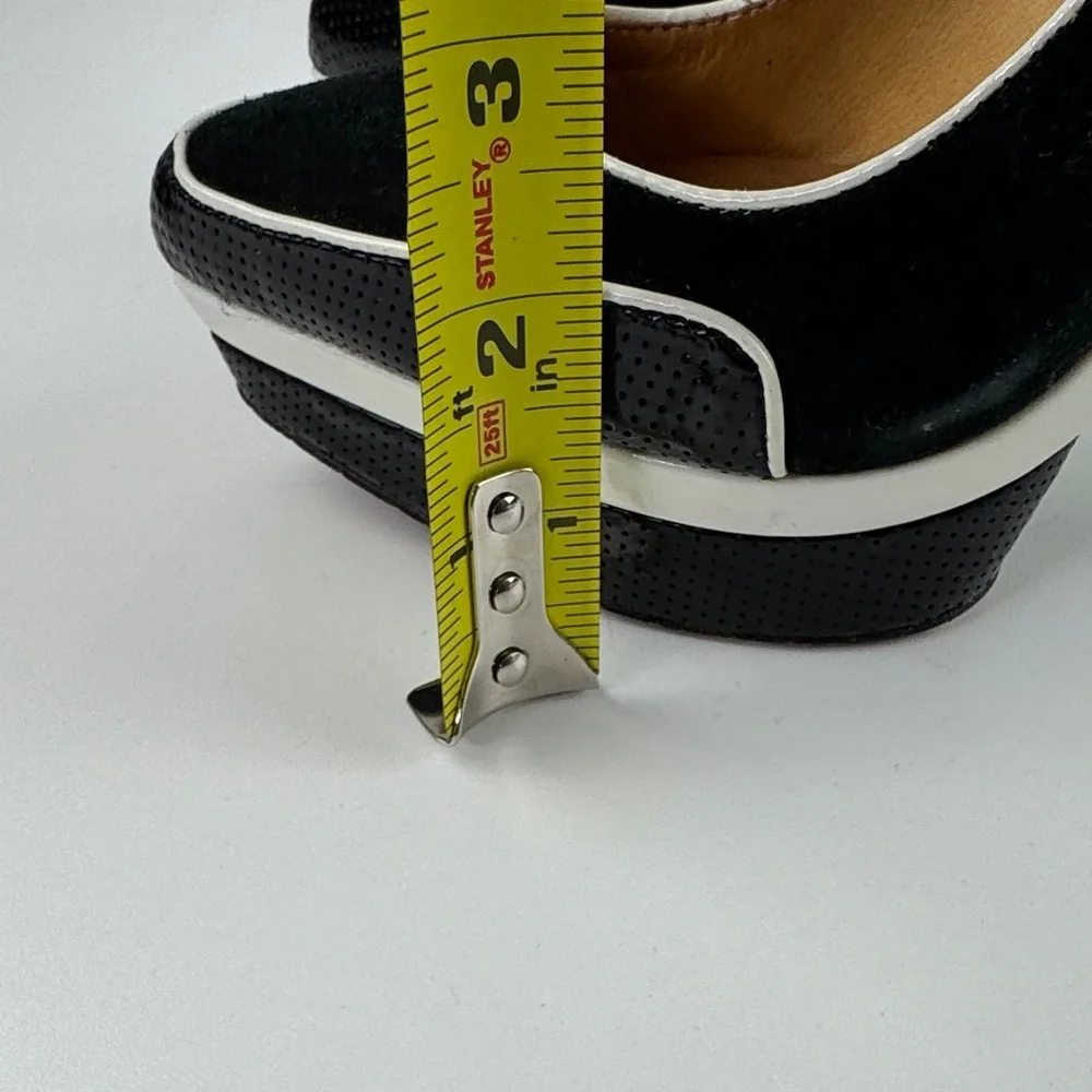 L.A.M.B. by Gwen Stefani Black and White Platform Stiletto Heels size 7 - Picture 10 of 11